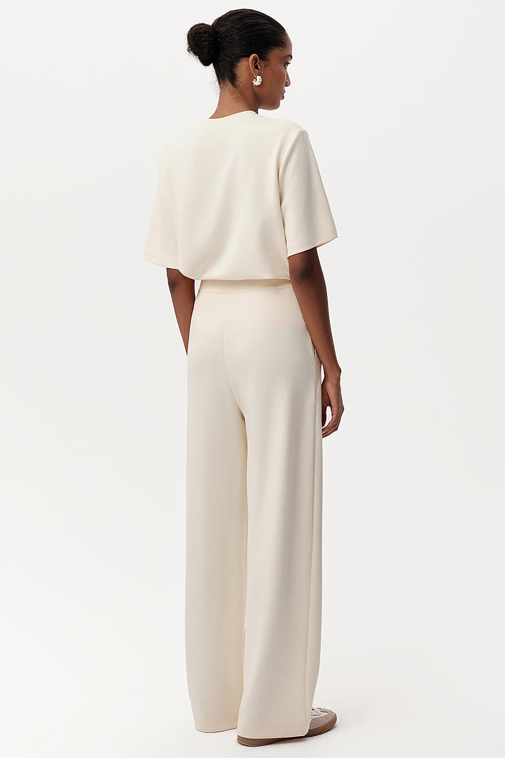 Exquise-Geniş Paça Regular örme Pantolon-PANTOLON-2-Milagron.com
