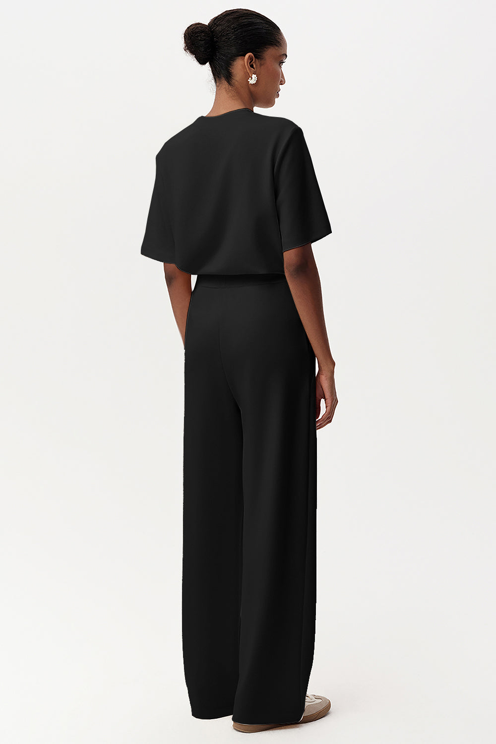 Exquise-Geniş Paça Regular örme Pantolon-PANTOLON-7-Milagron.com