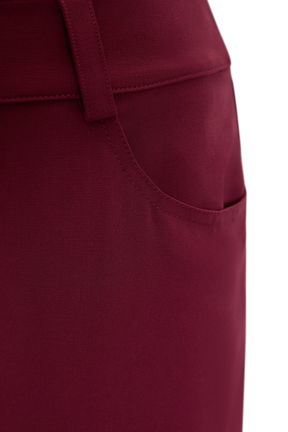 Exquise-Geniş Paça Yüksek Bel Cepli Dokuma Pantolon-PANTOLON-6-Milagron.com