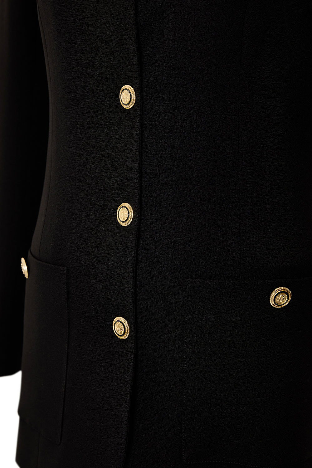 Exquise-Gold Düğmeli Uzun Kollu Regular Dokuma Blazer Ceket-CEKET-2-Milagron.com