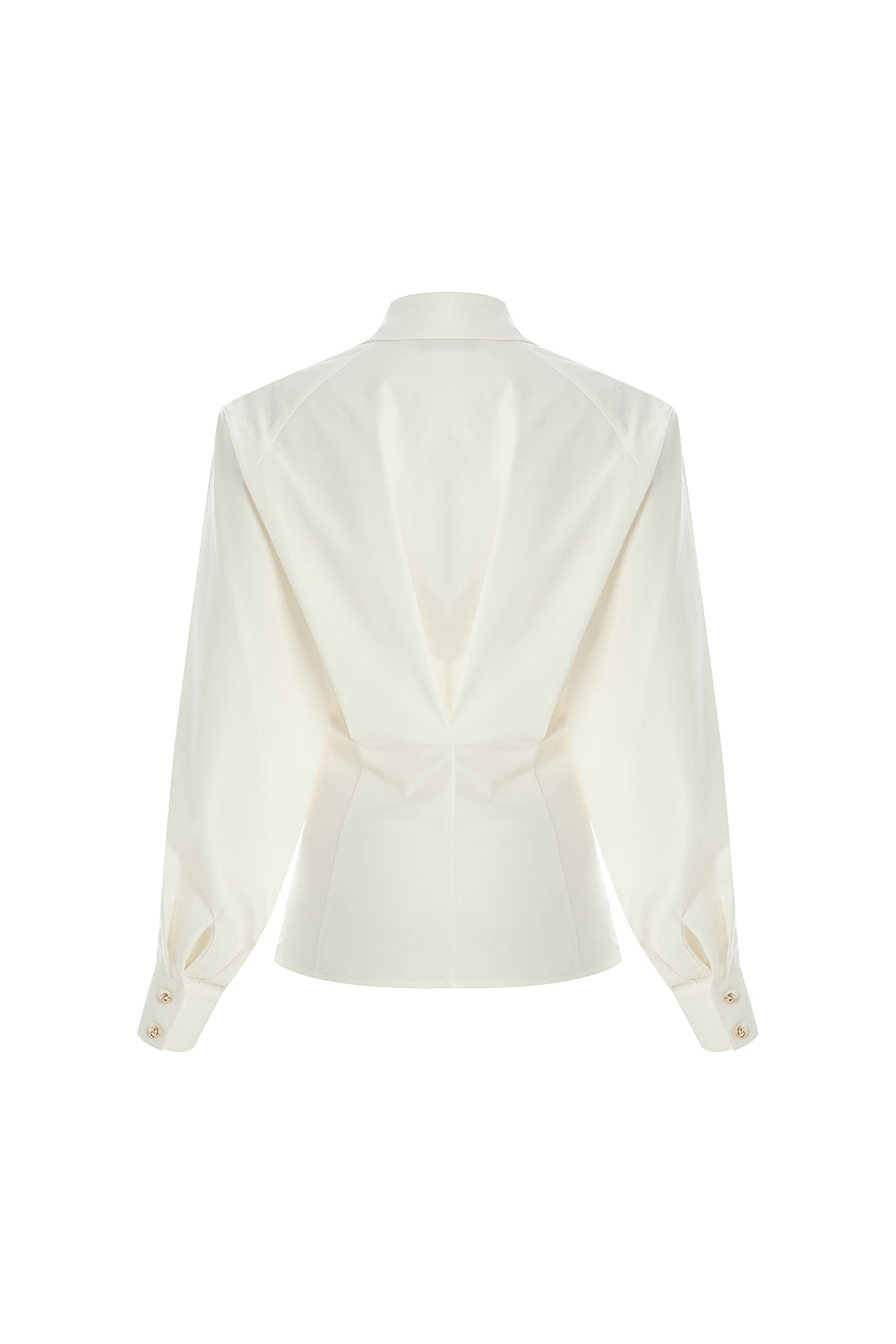 Exquise-Gold Düğmeli Uzun Reglan Kollu Regular Kemik Gömlek-GÖMLEK-6-Milagron.com