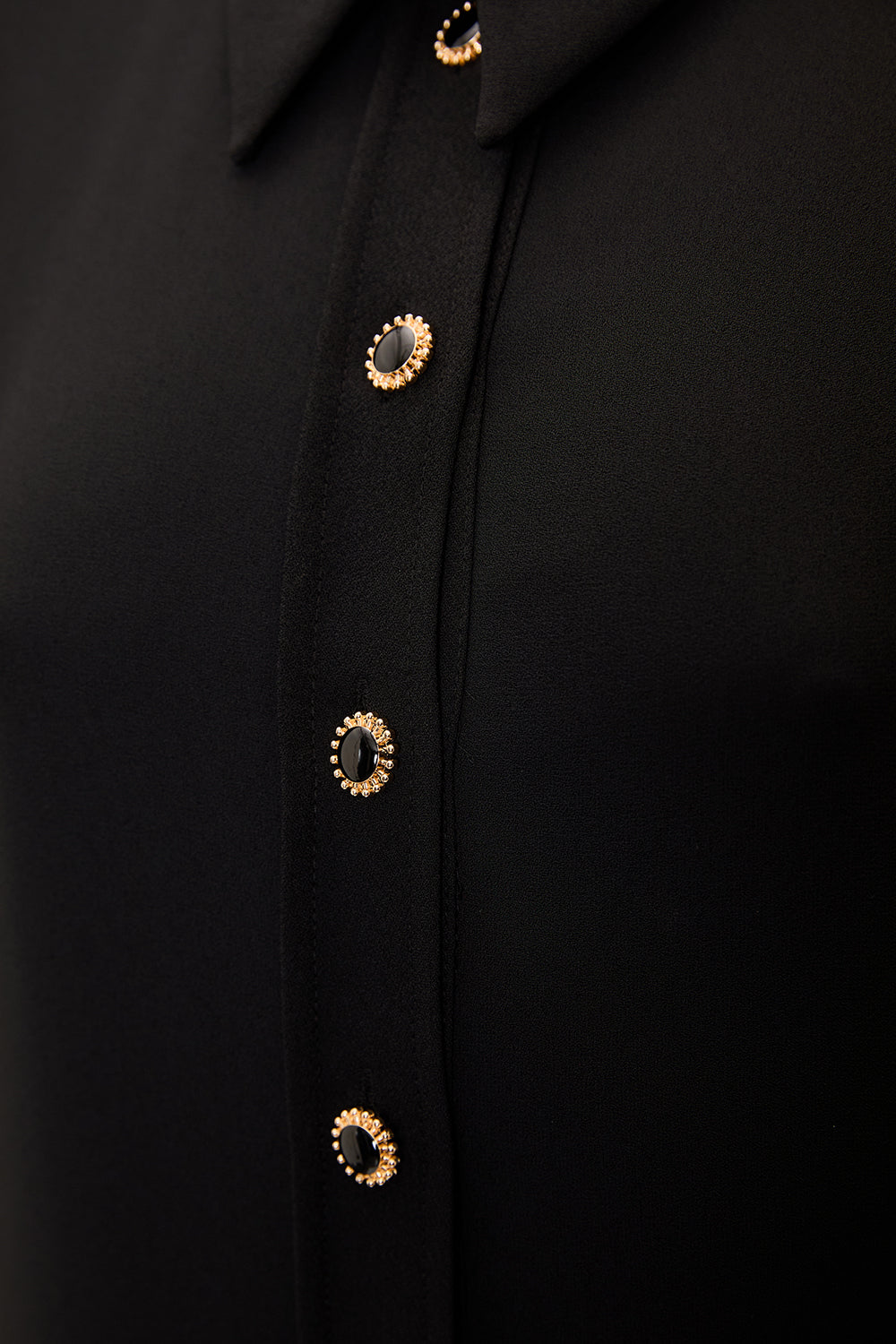 Exquise-Gömlek Yaka Düğmeli Astarlı Regular Midi Elbise-ELBİSE-3-Milagron.com