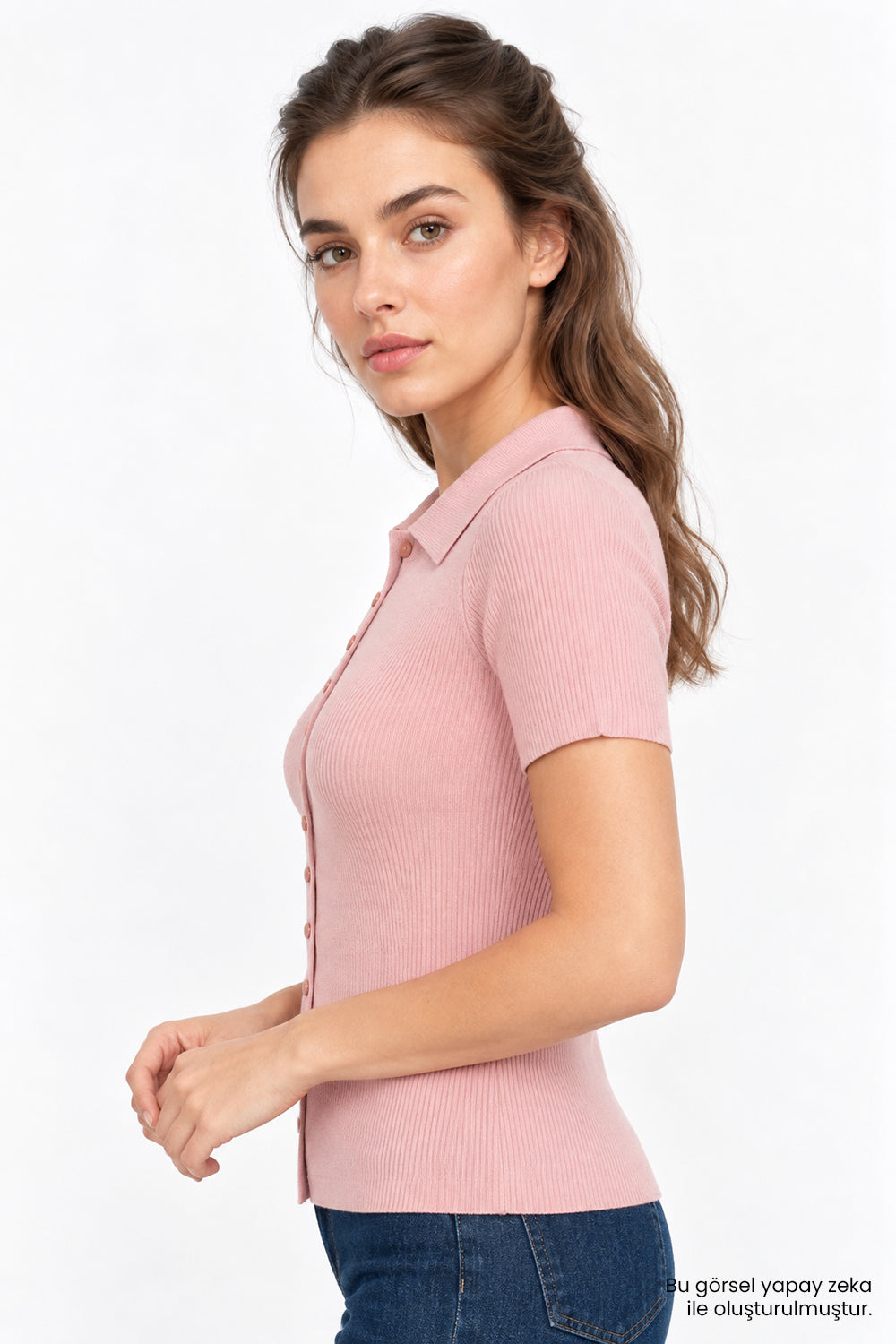 Reglan Kol Yakalı Slim Fit Triko Hırka