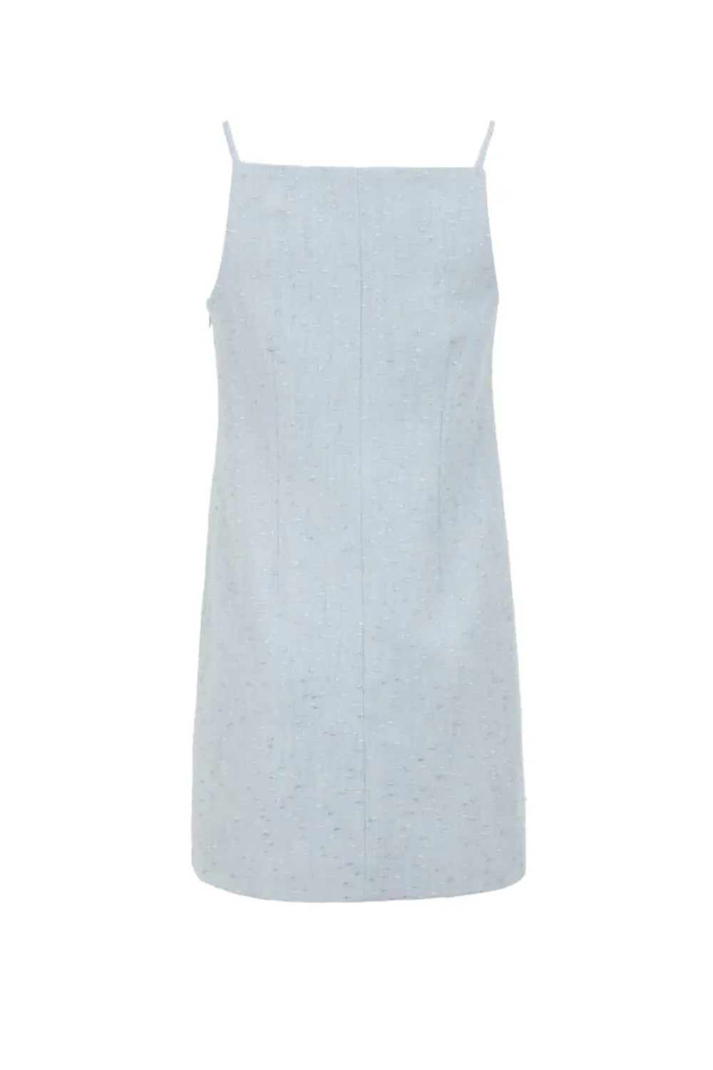 Sim Detaylı Taş Düğmeli Pamuklu Mini Elbise - 1