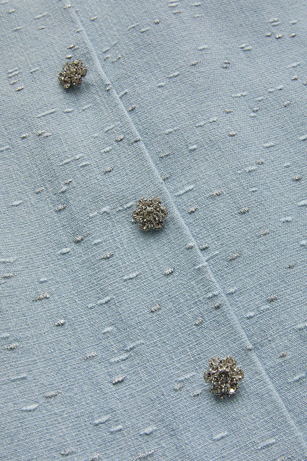 Sim Detaylı Taş Düğmeli Pamuklu Mini Elbise - 2