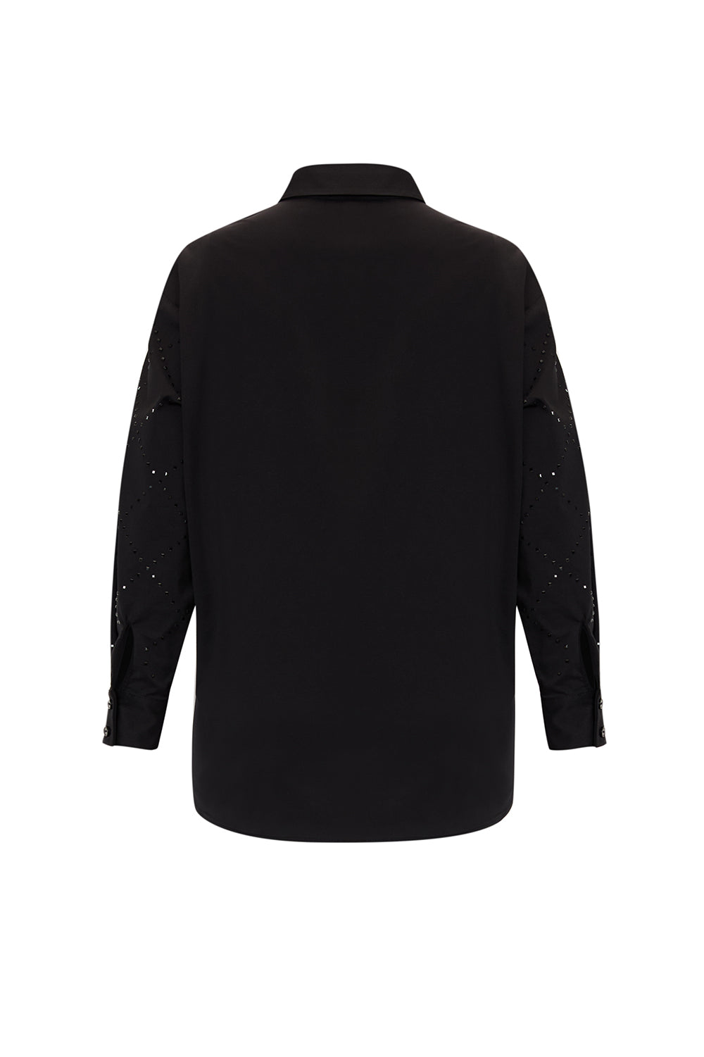 Exquise-Taş Desenli Cepsiz Uzun Kol Regular Pamuk Gömlek-GÖMLEK-2-Milagron.com