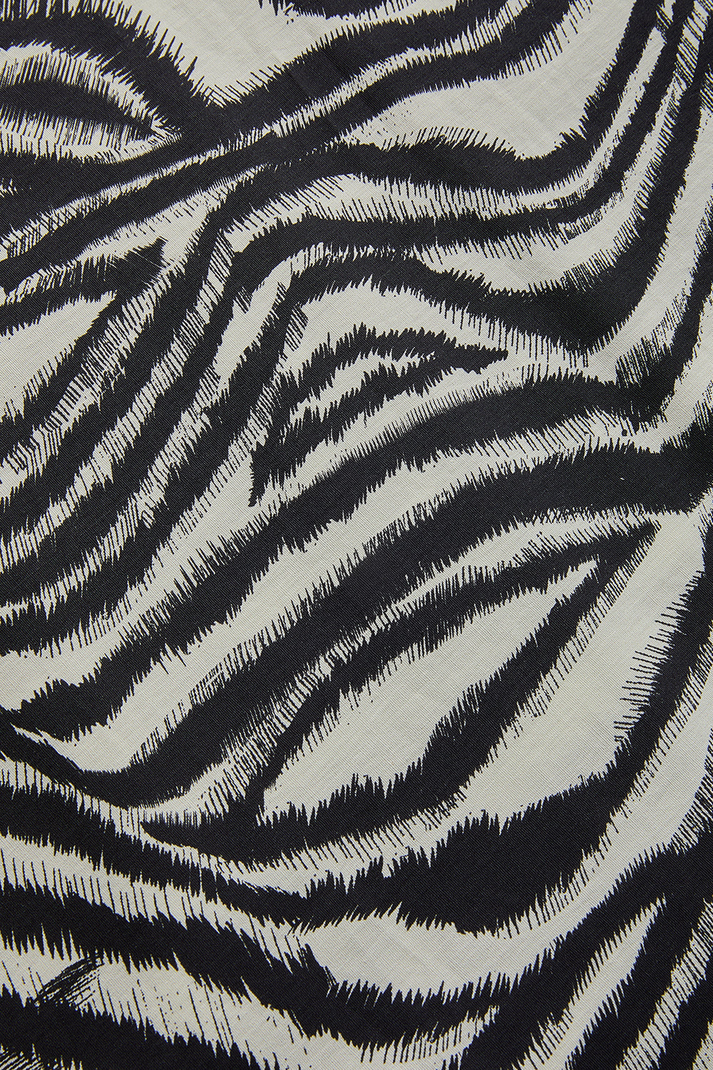 Exquise-Tokalı Kemer Detaylı Zebra Desenli A Kesim Pamuklu Midi Etek-ETEK-7-Milagron.com