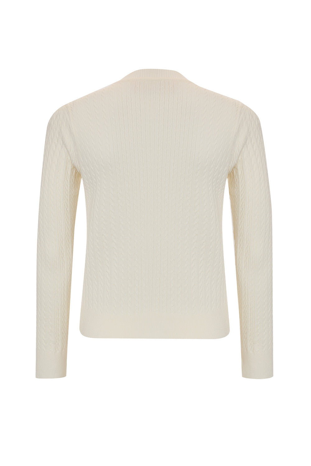 Exquise-Uzun Kollu Bisiklet Yaka çiçek İşlemeleri Triko Kazak-BLUZ-2-Milagron.com