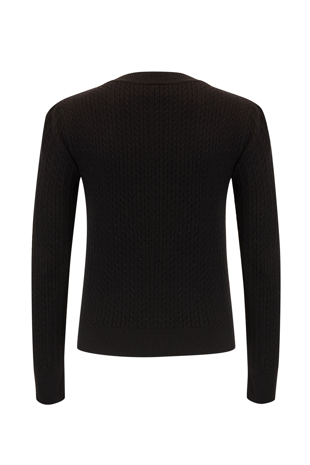 Exquise-Uzun Kollu Bisiklet Yaka çiçek İşlemeleri Triko Kazak-BLUZ-5-Milagron.com