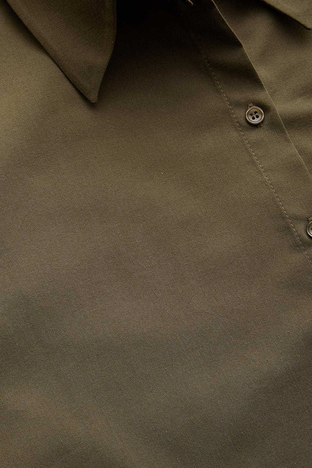 Exquise-Uzun Kollu Cepli çıt çıt Detaylı Regular Haki Gömlek-GÖMLEK-6-Milagron.com