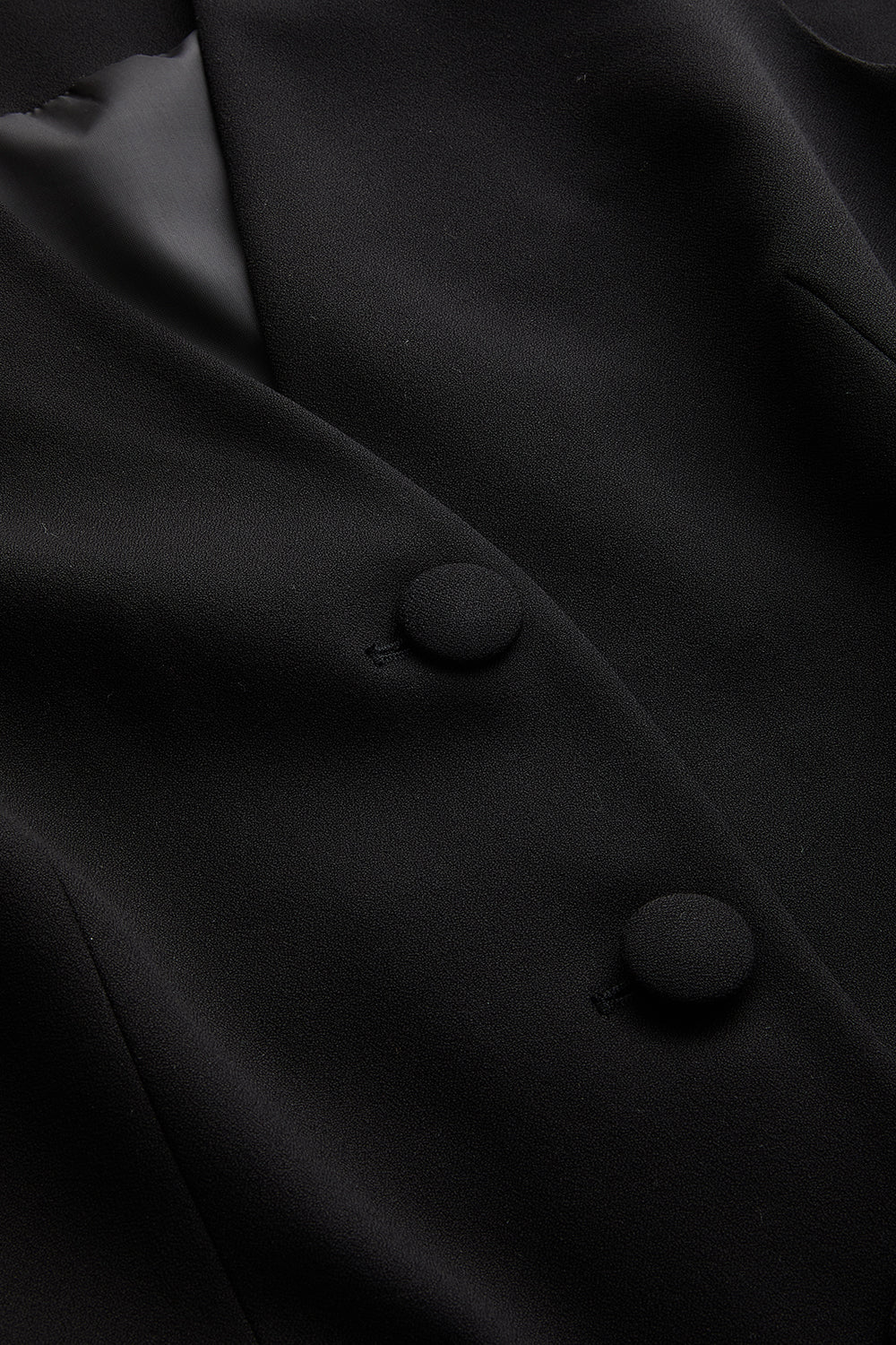 Exquise-V Yaka Cep Görünümlü Astarlı Düz Regular Siyah Yelek-YELEK-6-Milagron.com