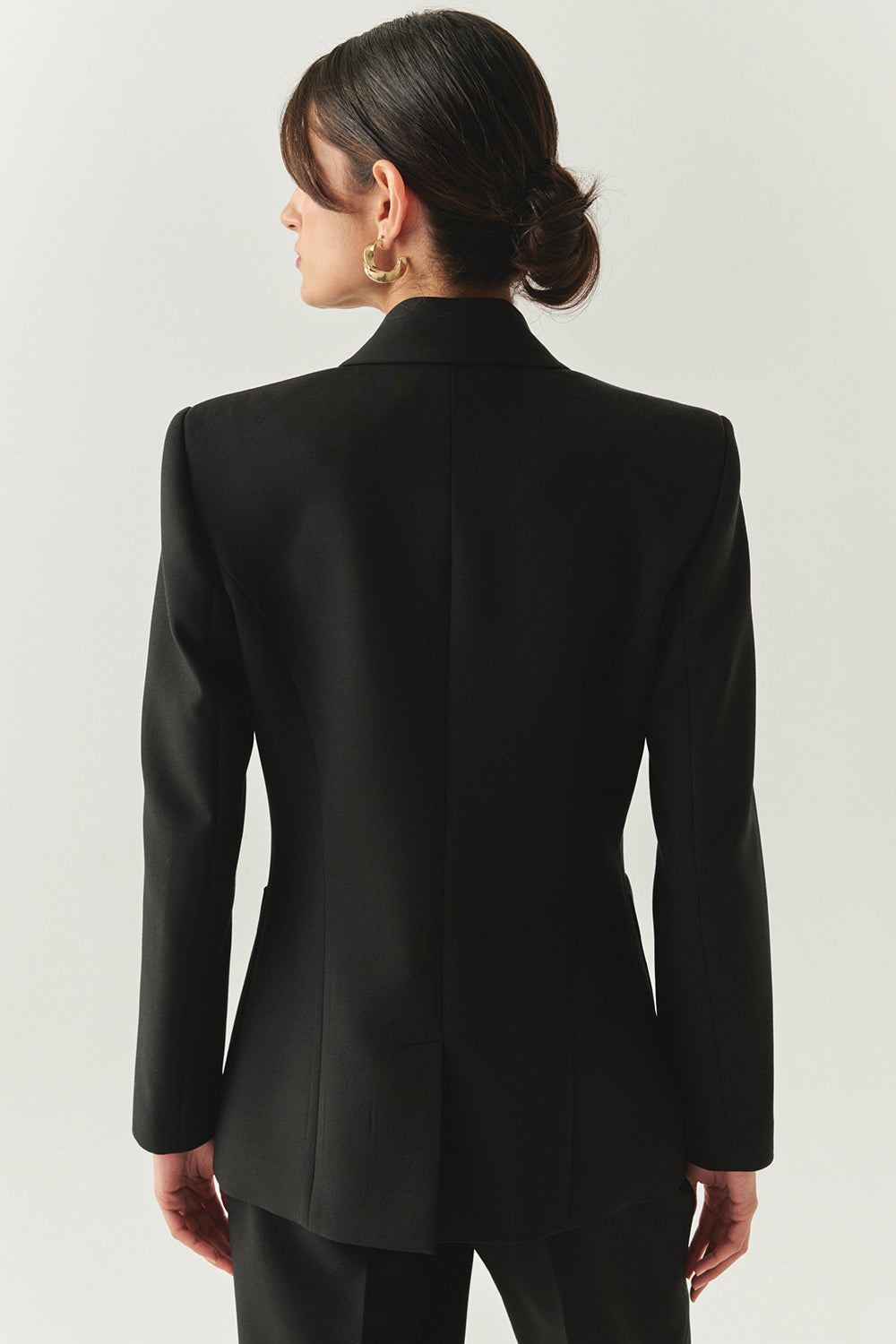 Exquise-Vatkalı Astarlı Slim Fit Cepli Siyah Ceket-CEKET-3-Milagron.com