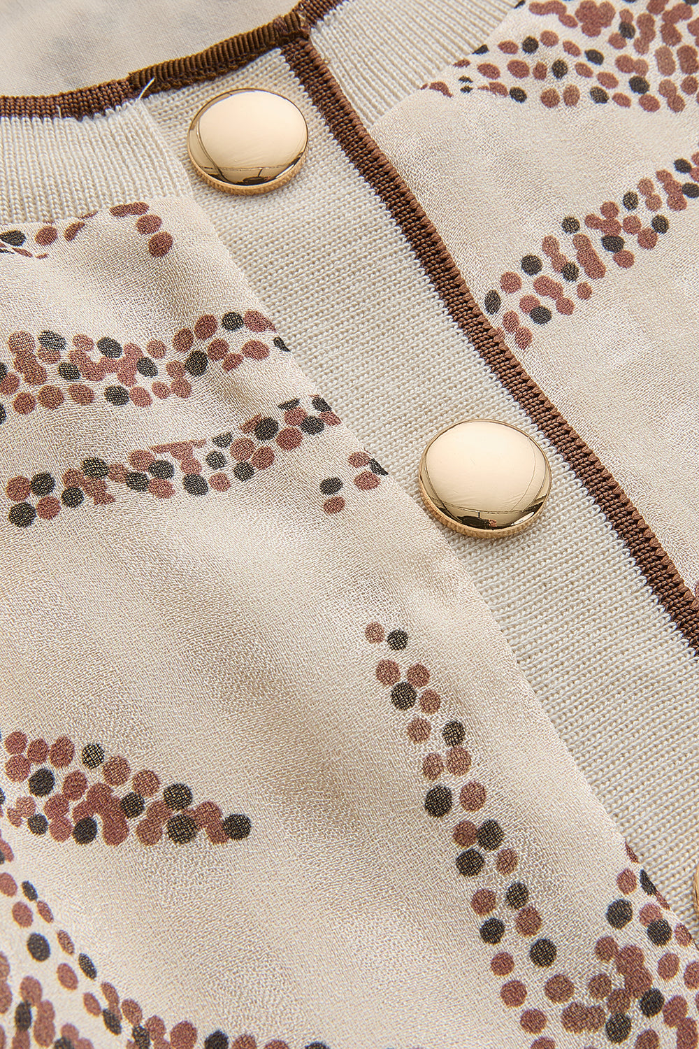 Exquise-Yaprak Desenli Düğme Detaylı Rahat Kesim Rayon şifon Bluz-Bluz-7-Milagron.com