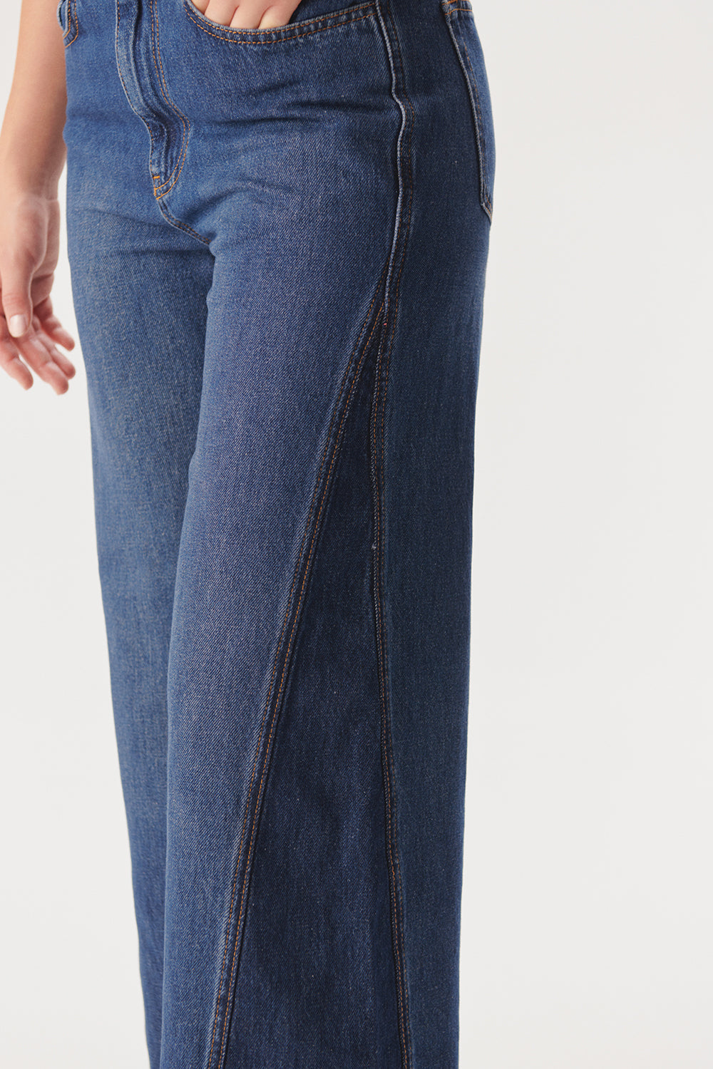 Exquise-Yüksek Bel Flare Denim Pantolon-Kot Pantolon-5-Milagron.com
