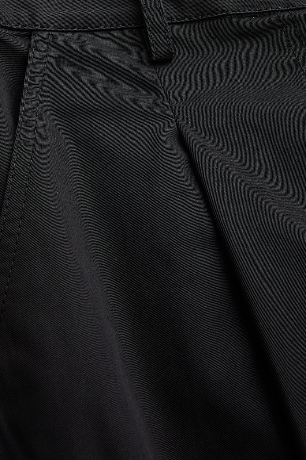 Exquise-Yüksek Bel Kuşaklı Bol Kesim Pamuklu Siyah Pantolon-Pantolon-6-Milagron.com