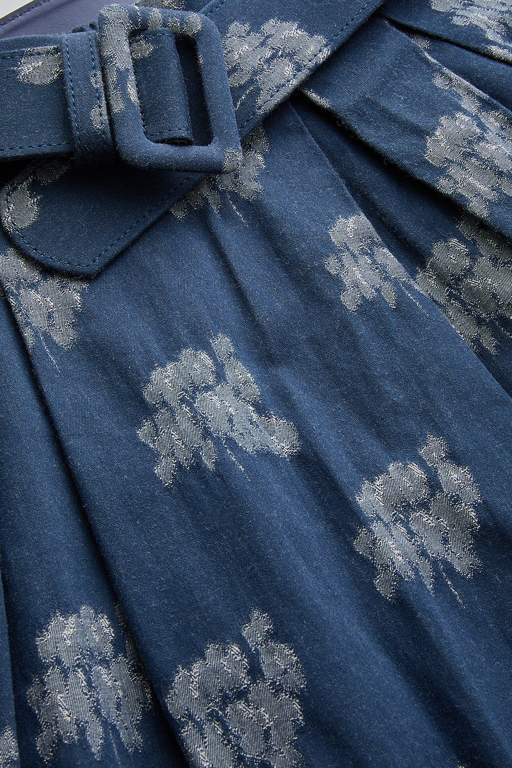 çiçek Desenli Kemerli Midi Boy Etek - 6