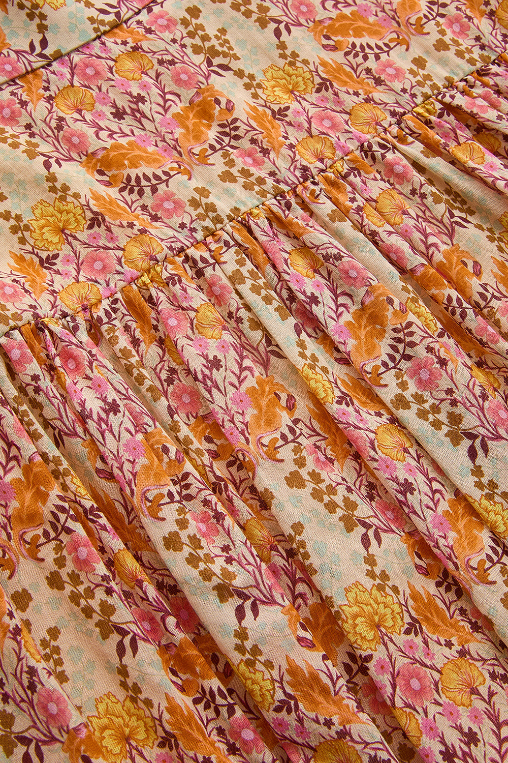 Exquise-çiçek Desenli Midi Boy Etek-ETEK-7-Milagron.com