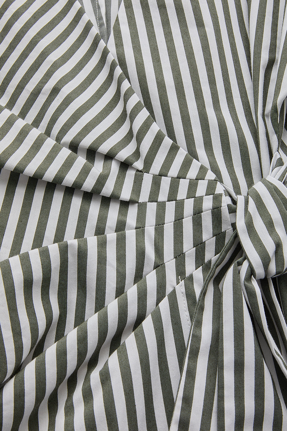 Exquise-şerit Desenli Kruvaze Model Pamuklu Midi Boy Elbise-Elbise-6-Milagron.com