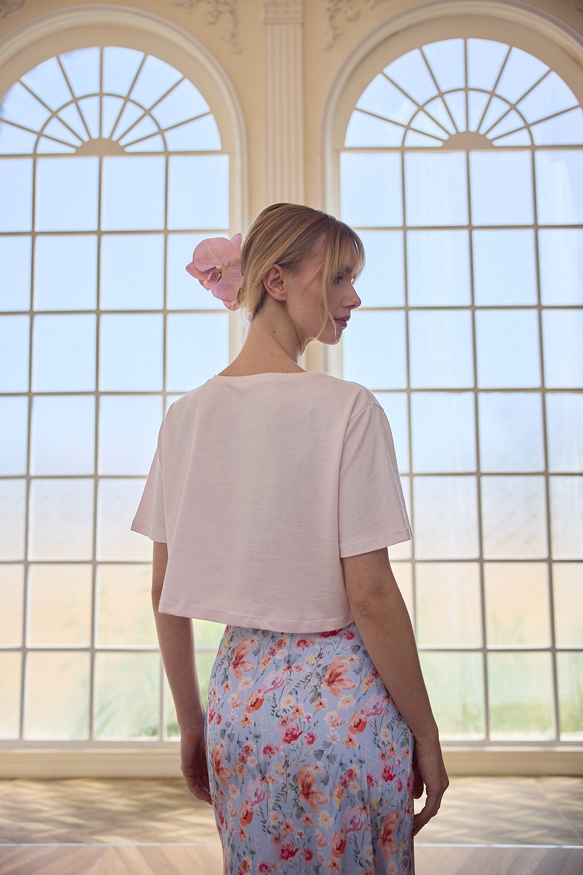Mint Pamuklu Crop T-Shirt | Pembe