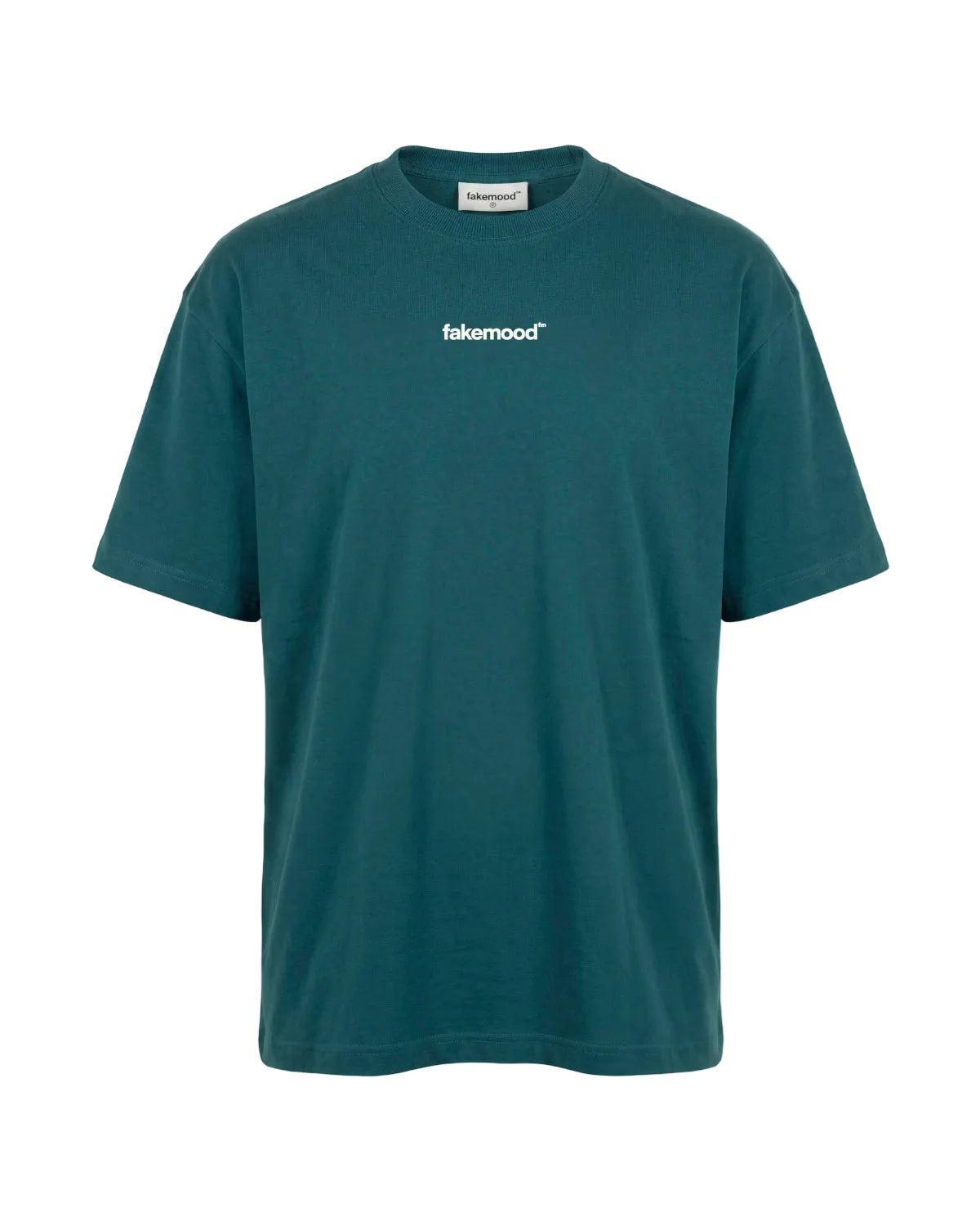 Erkek Oversize Basic Baskili TiŞört - YeşiL