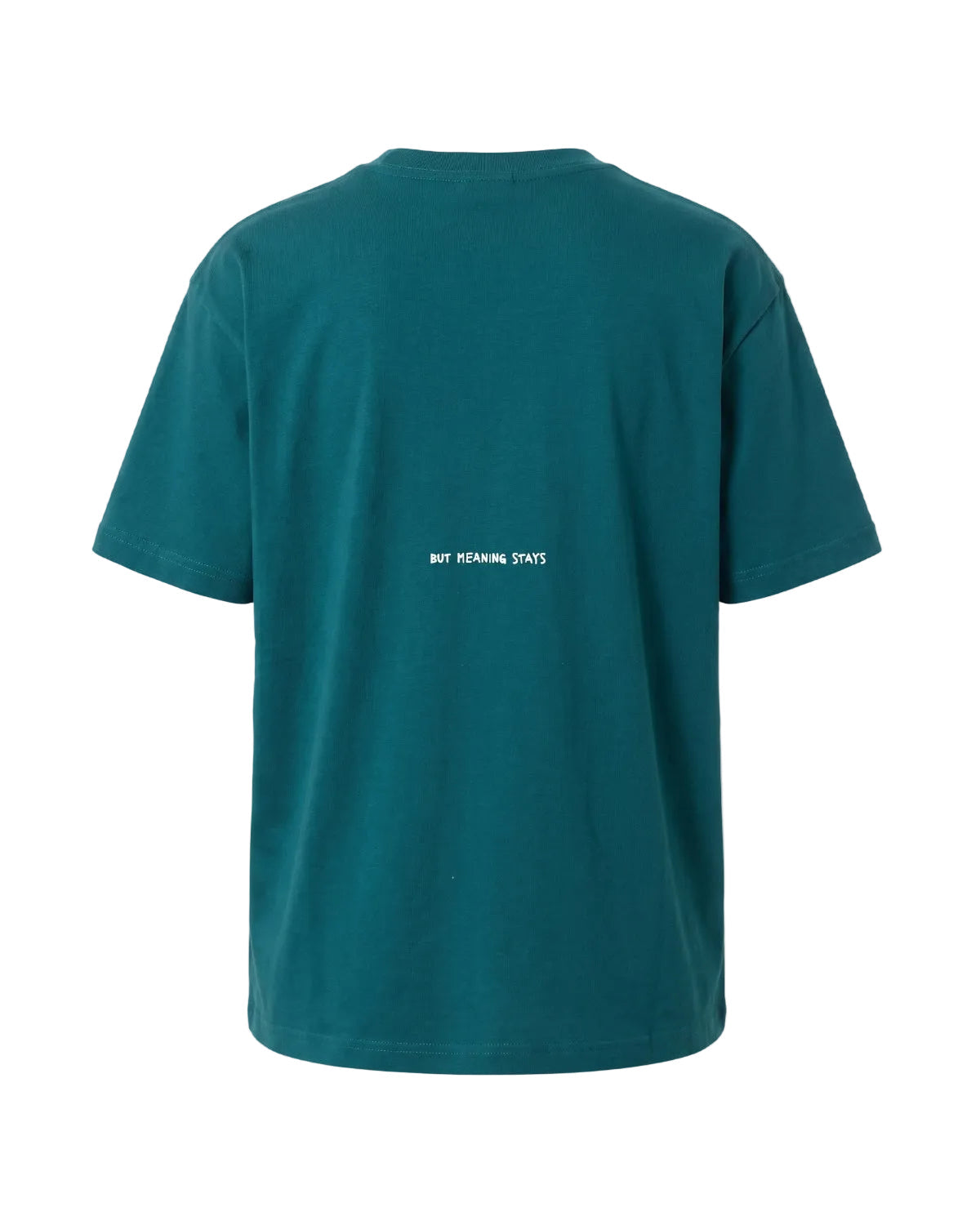 Erkek Oversize Basic Baskili TiŞört - YeşiL
