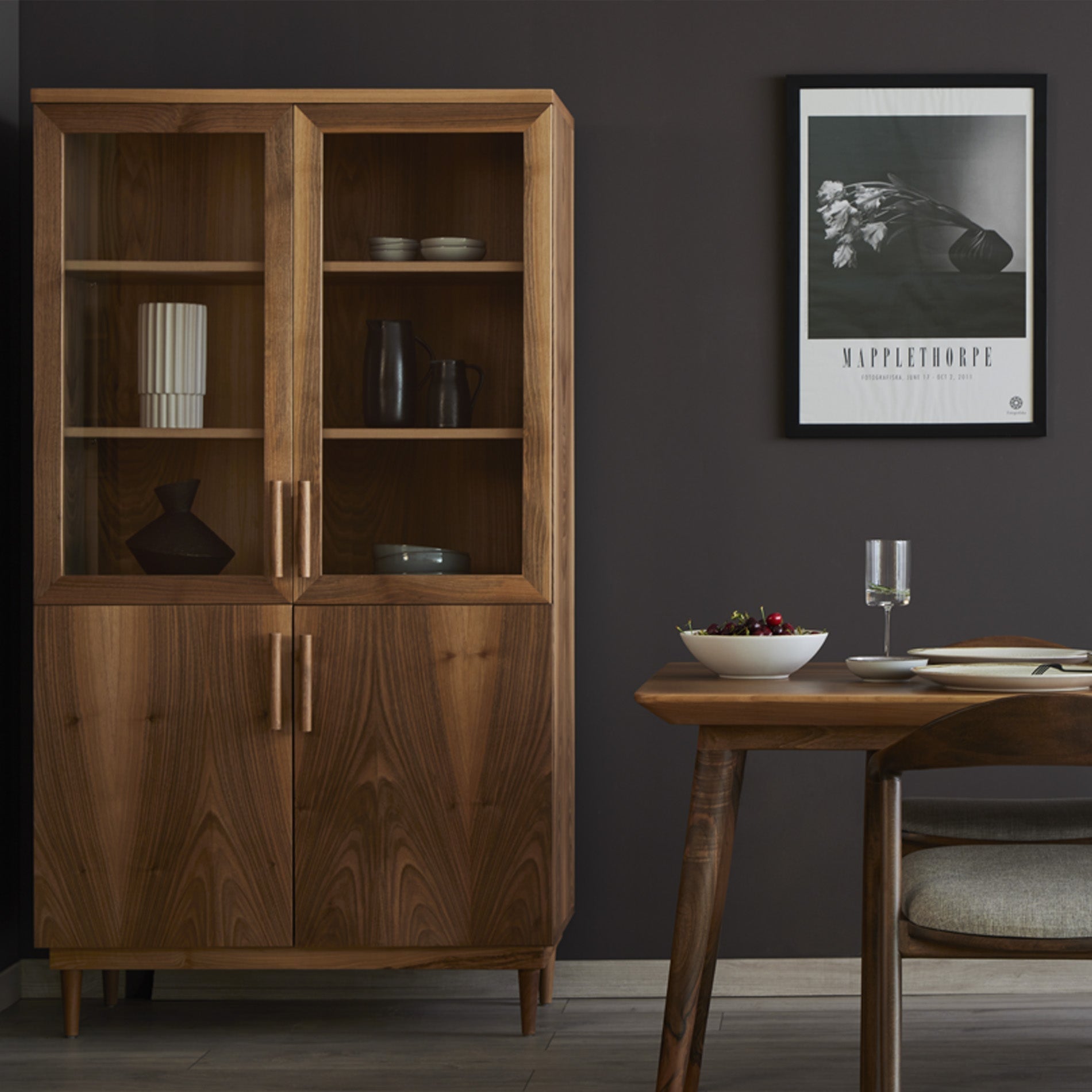 Malin 2 Kapak Camlı Vitrin 100 Cm - 3