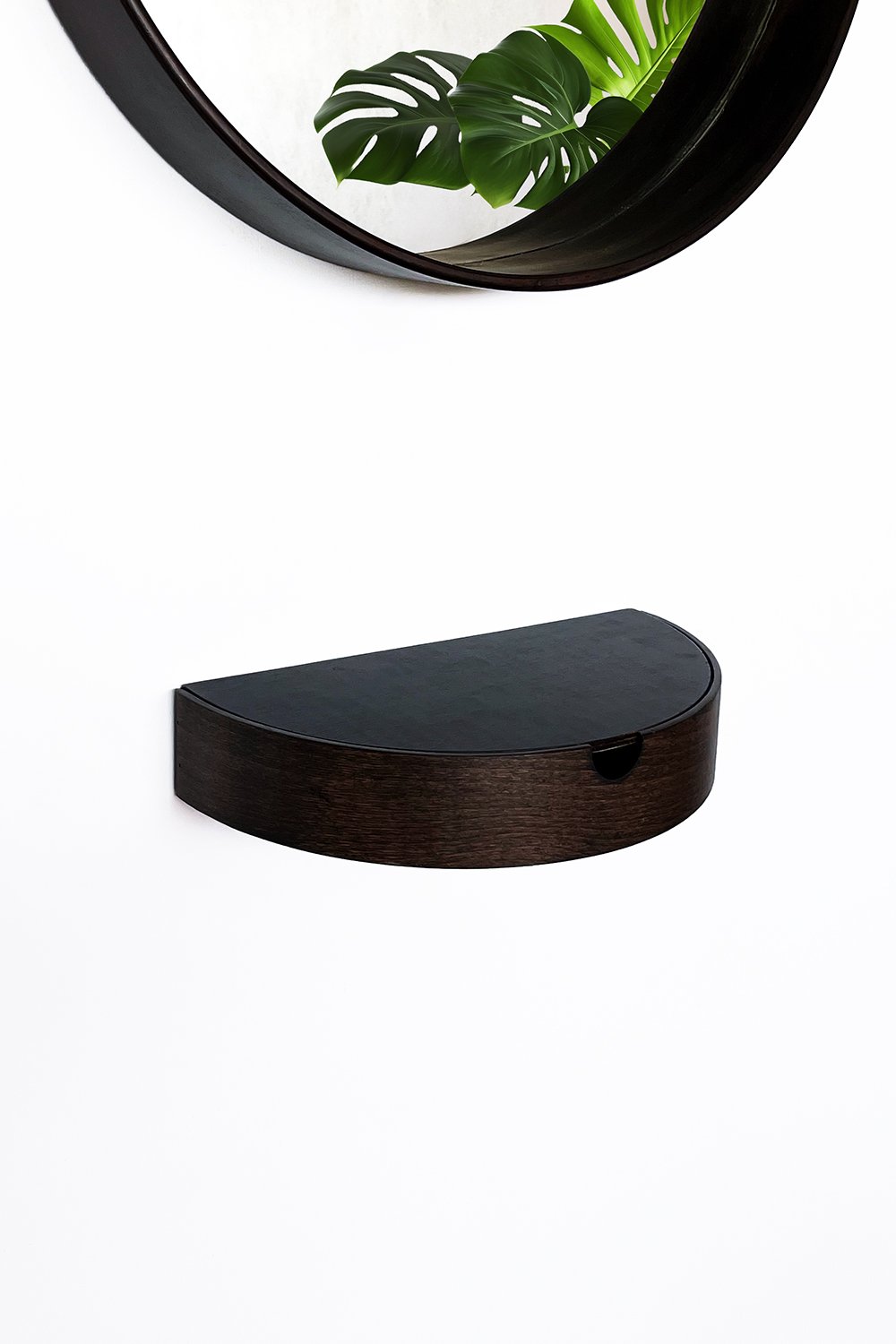 Fagus Wood-Ahşap Anahtarlık Kutusu Ve Dekoratif Duvar Rafı (ceviz)-Duvar Rafı-2-Milagron.com