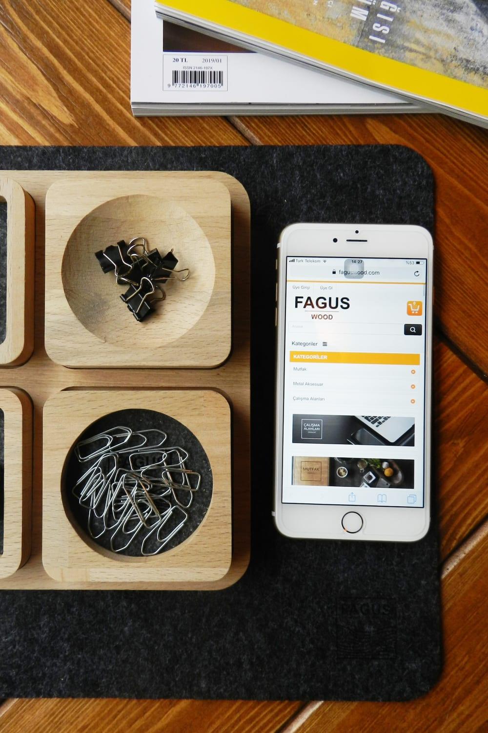 Fagus Wood-Arayende Masa Düzenleyici-Masaüstü Organizer-10-Milagron.com