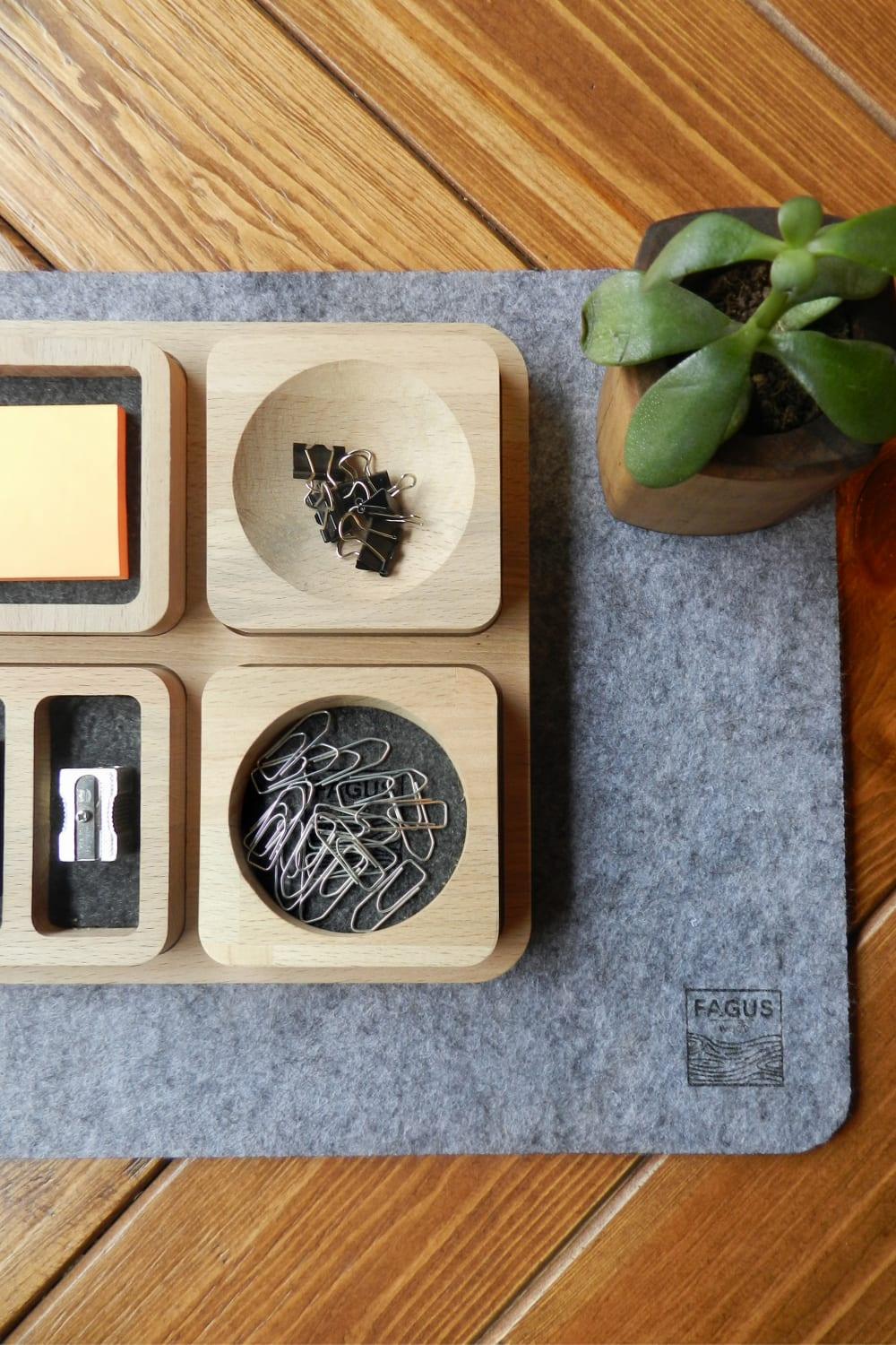 Fagus Wood-Arayende Masa Düzenleyici-Masaüstü Organizer-16-Milagron.com