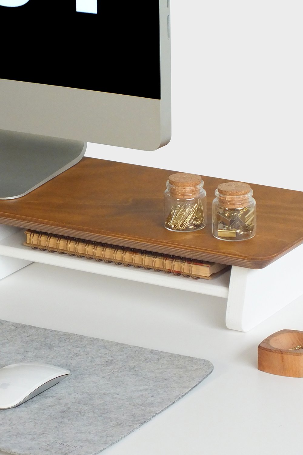 Fagus Wood-Büyük Monitör Standı (meşe)-Biblo-8-Milagron.com