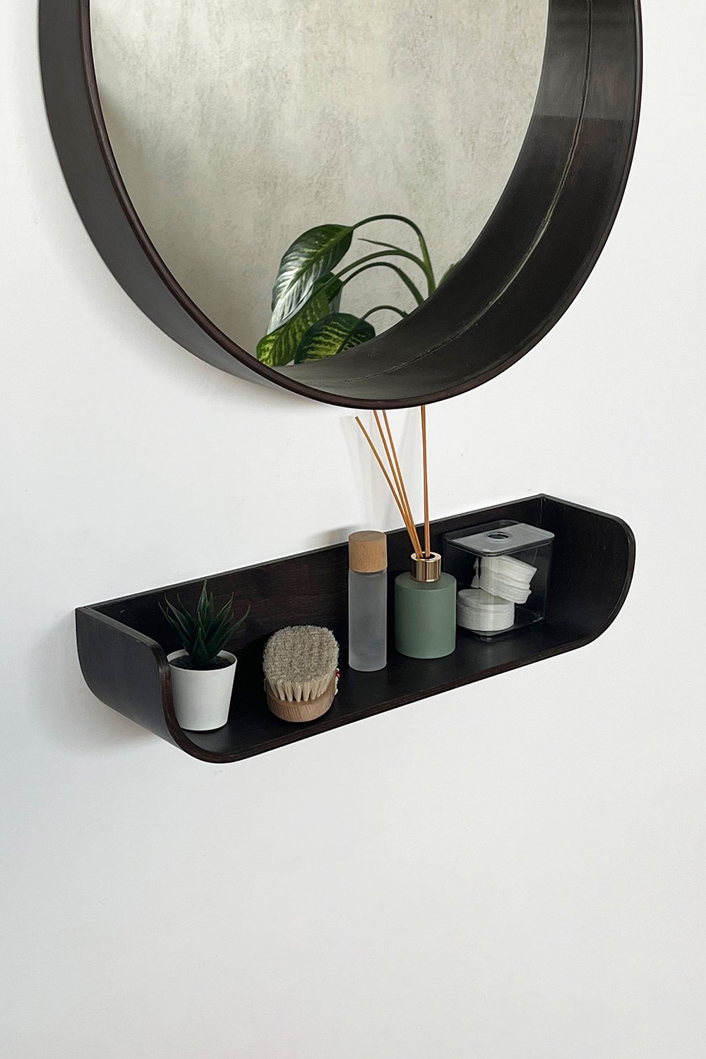 Fagus Wood-Dekoratif Ahşap Tasarım Duvar Rafı - Ceviz-Duvar Rafı-8-Milagron.com