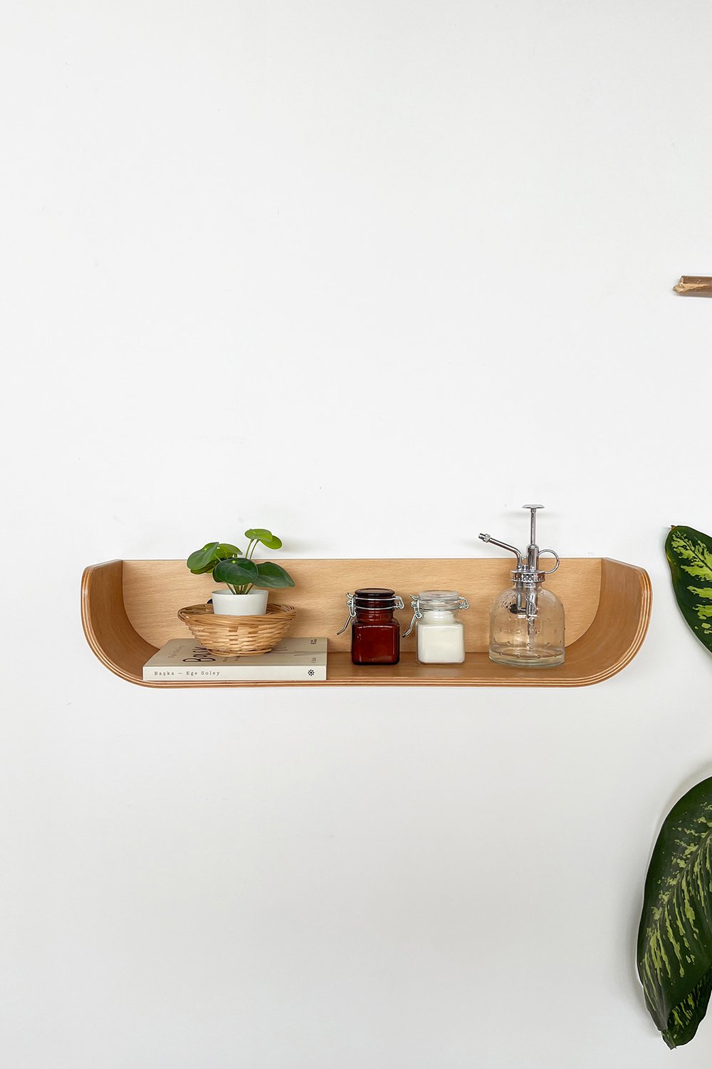 Fagus Wood-Dekoratif Ahşap Tasarım Duvar Rafı-Duvar Rafı-2-Milagron.com