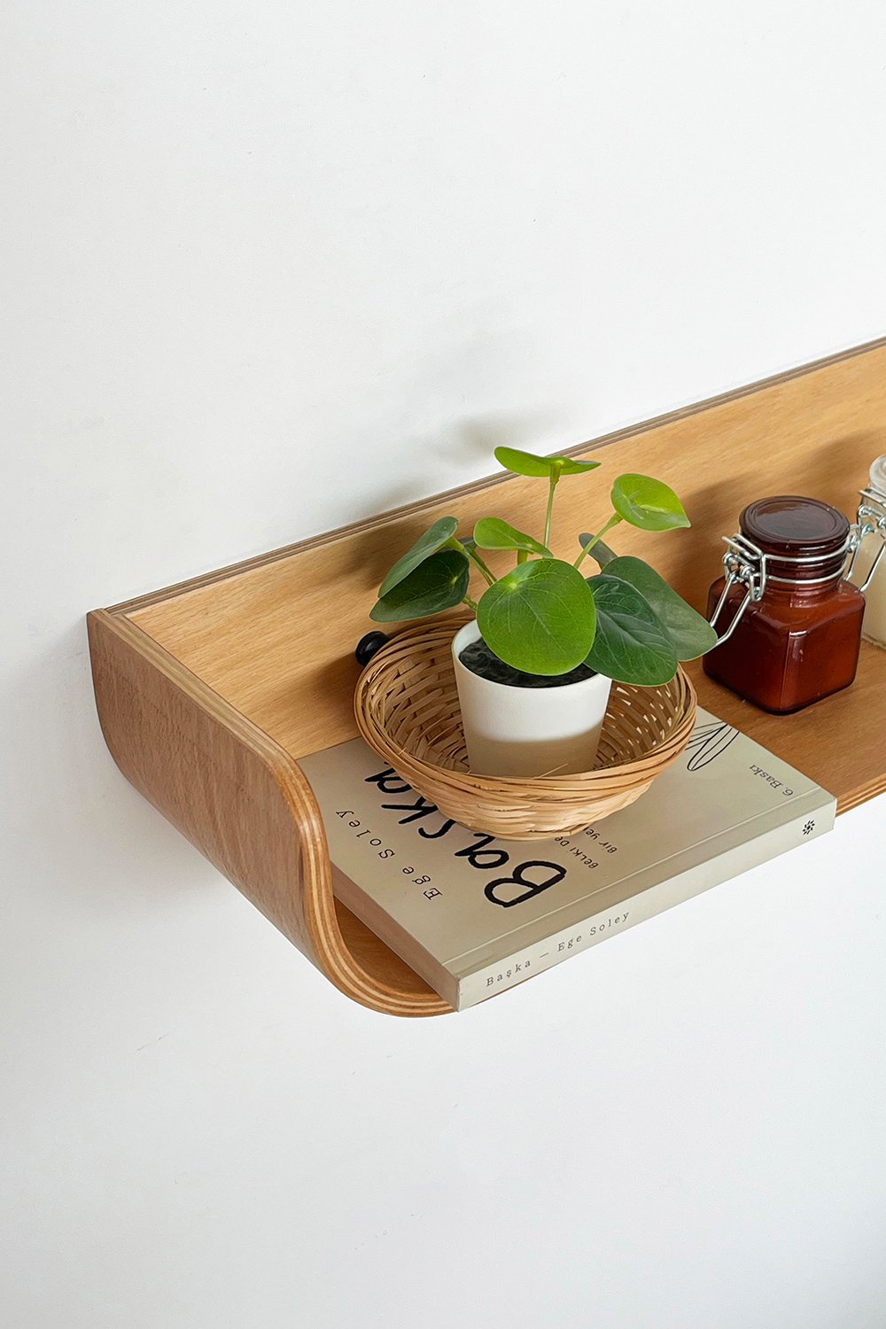 Fagus Wood-Dekoratif Ahşap Tasarım Duvar Rafı-Duvar Rafı-5-Milagron.com