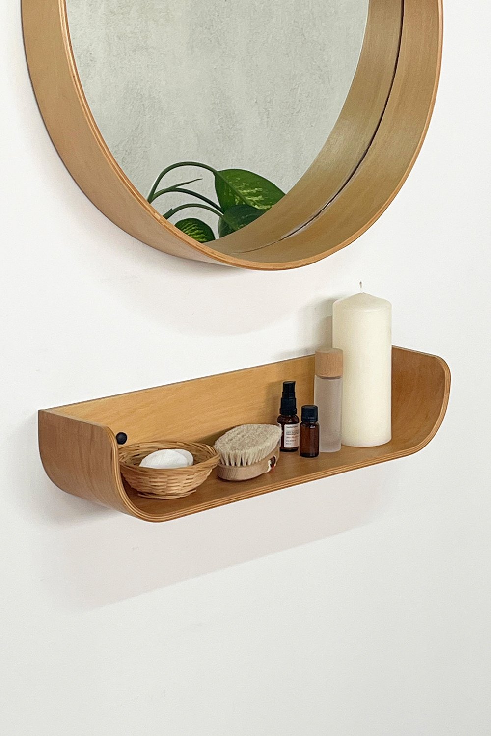 Fagus Wood-Dekoratif Ahşap Tasarım Duvar Rafı-Duvar Rafı-7-Milagron.com