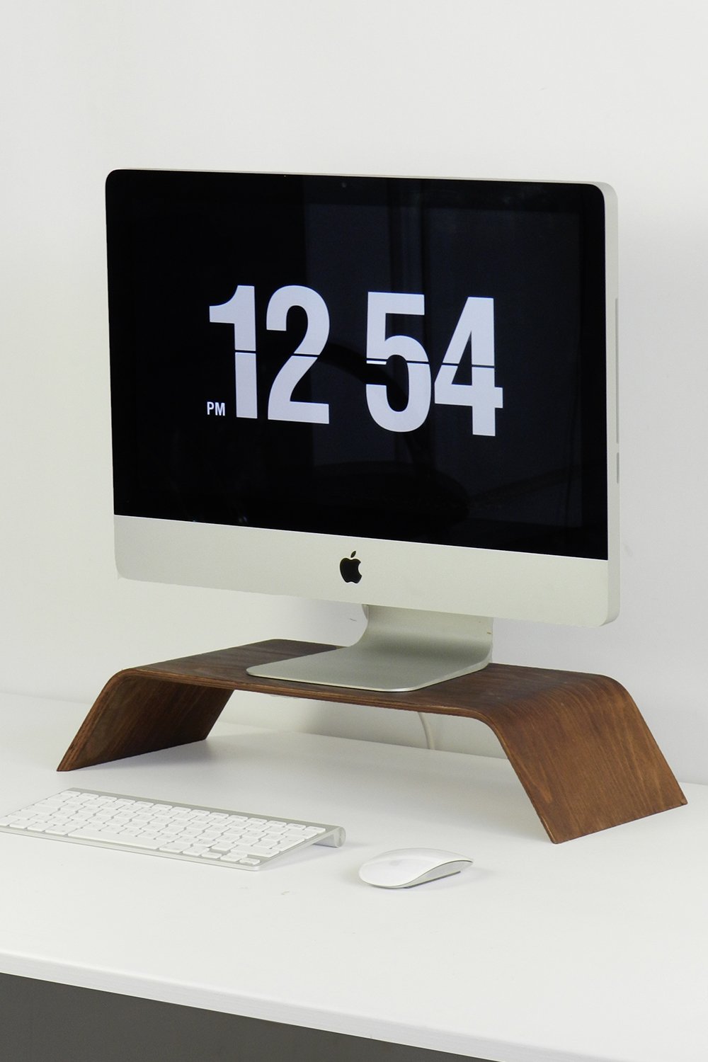 Fagus Wood-Doğal Ahşap Bilgisayar Monitörü Yükseltici Stant ve Ekran Yükseltici (Ceviz)-Biblo-7-Milagron.com