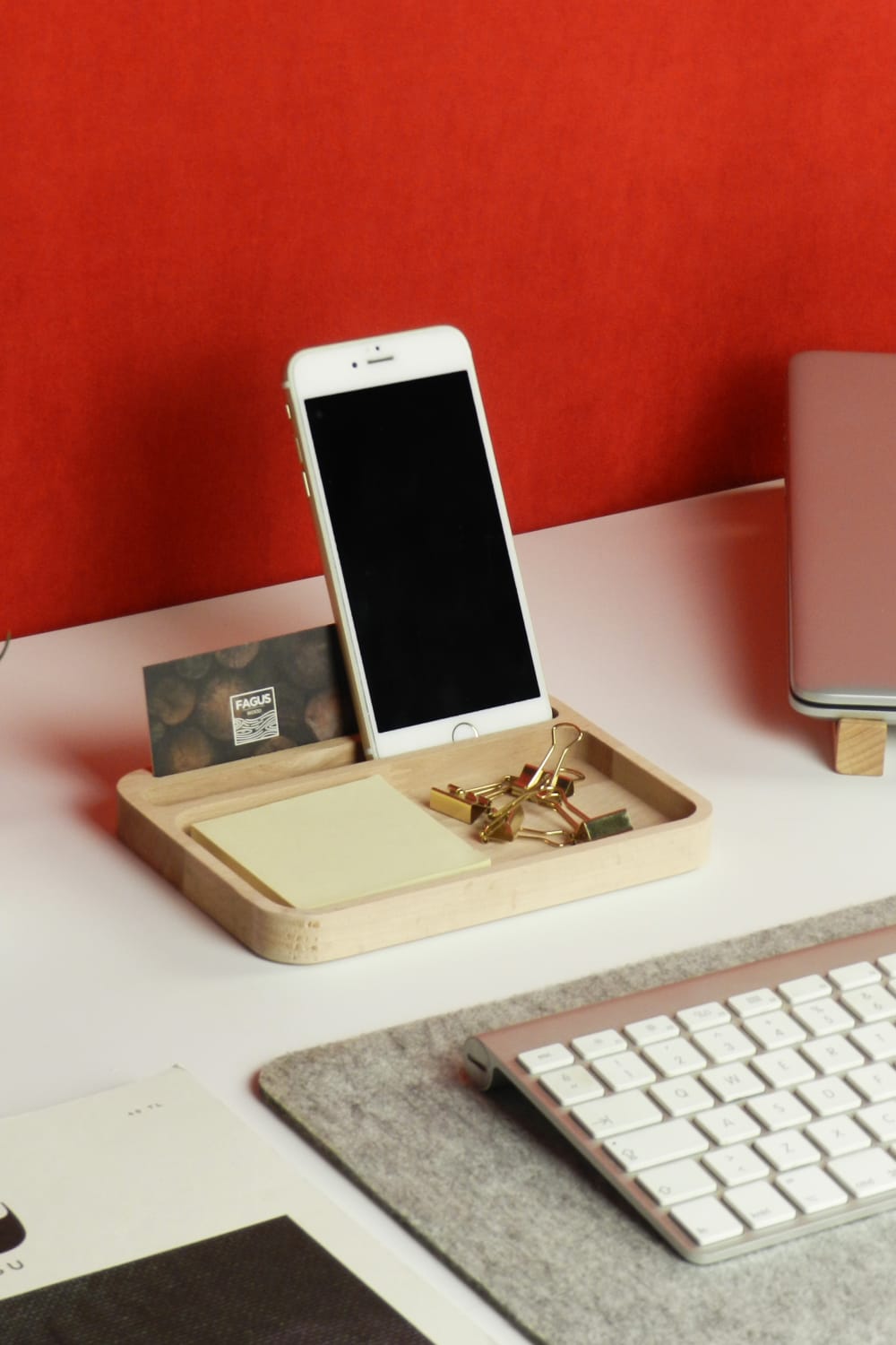 Fagus Wood-Dore Masa Düzenleyici-Masaüstü Organizer-1-Milagron.com