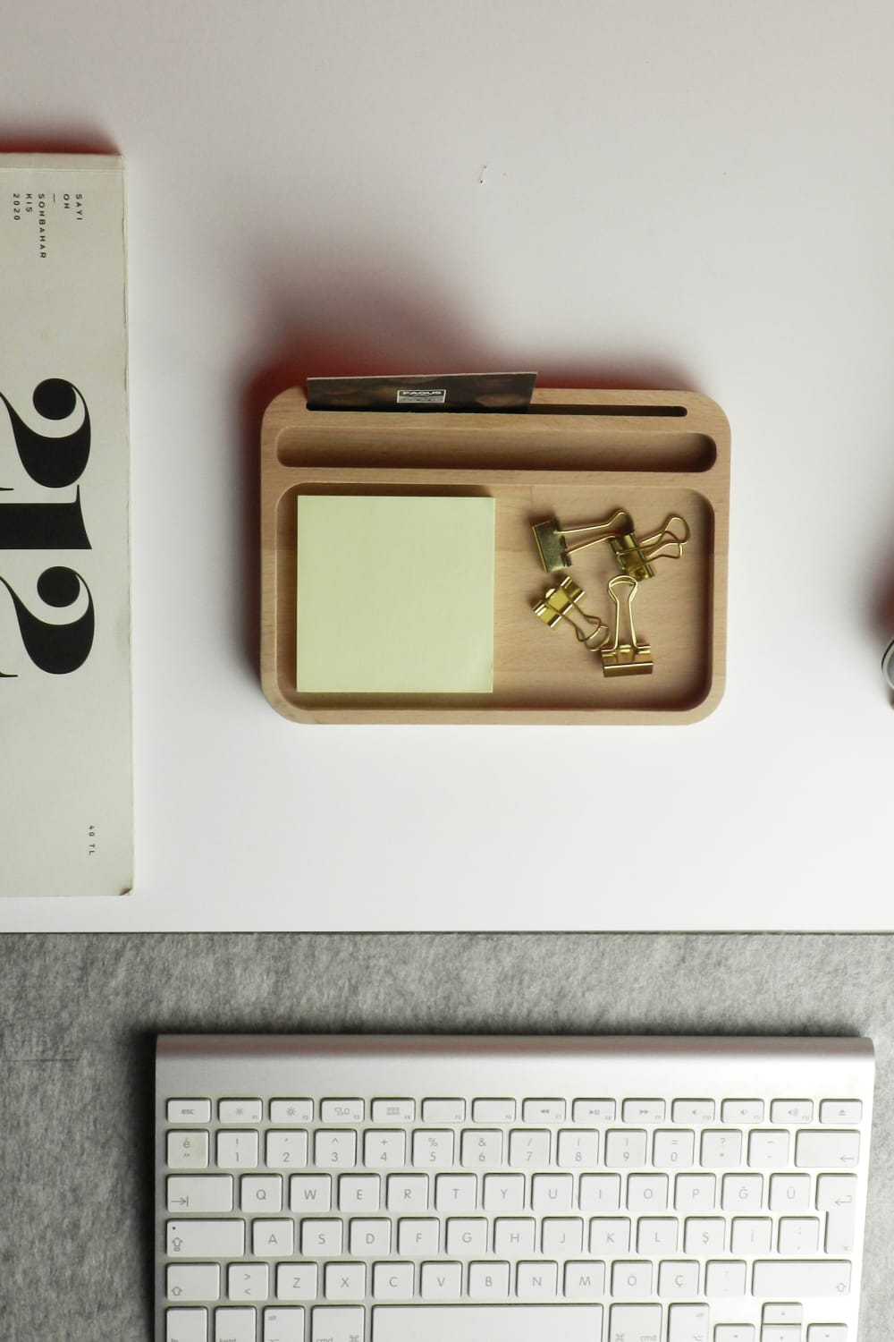 Fagus Wood-Dore Masa Düzenleyici-Masaüstü Organizer-2-Milagron.com