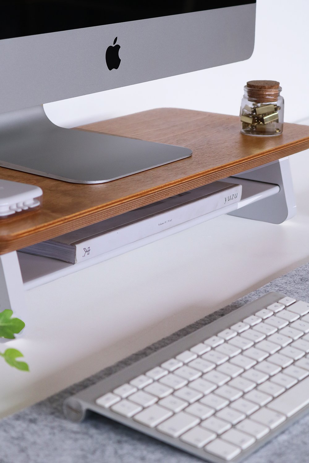 Fagus Wood-Küçük Monitör Standı - Meşe-Ekran Yükseltici-5-Milagron.com