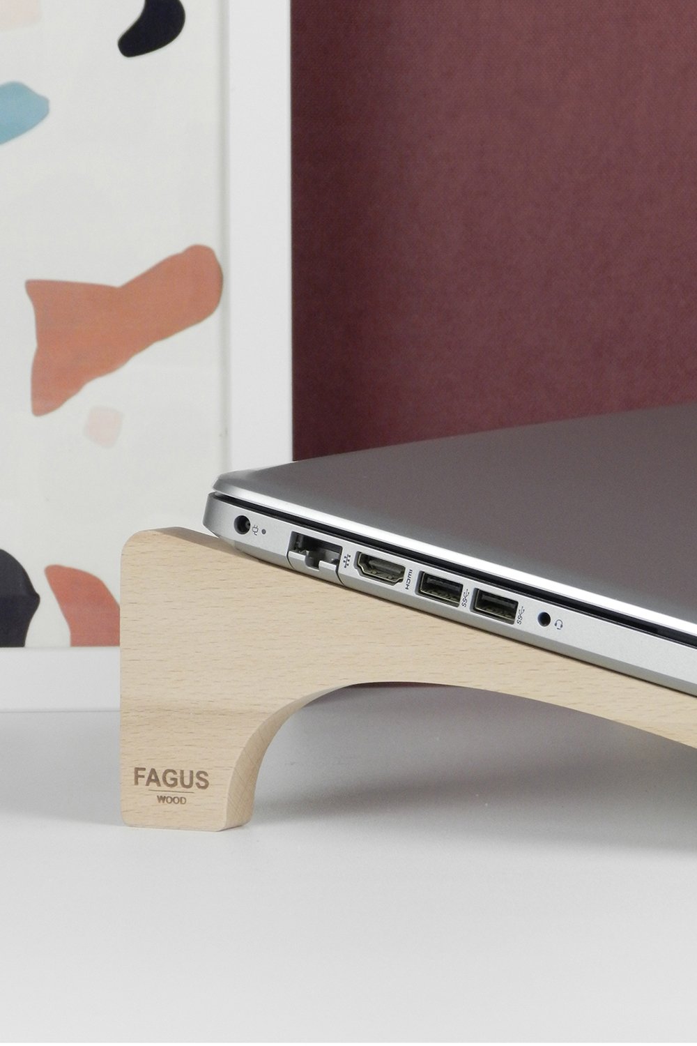 Fagus Wood-Luna Laptop Standı-Ofis Düzenleyicileri-5-Milagron.com