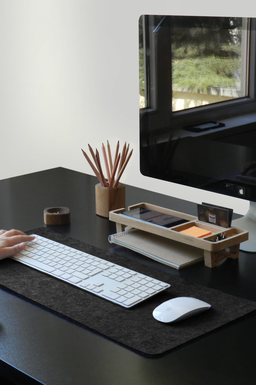 Fagus Wood-Mini Masa Matı (Füme)-Mouse Pad-3-Milagron.com