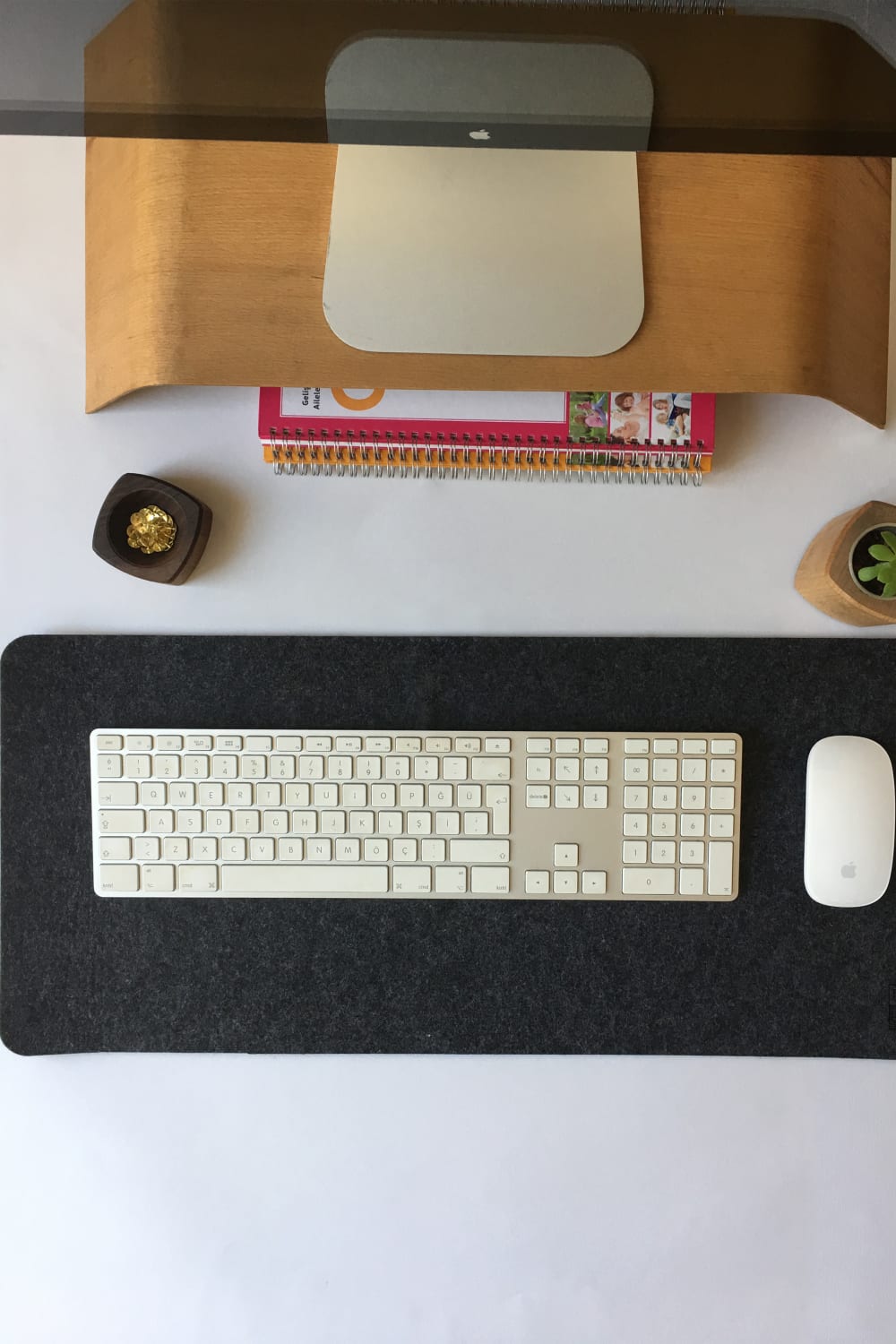 Fagus Wood-Mini Masa Matı (Füme)-Mouse Pad-4-Milagron.com