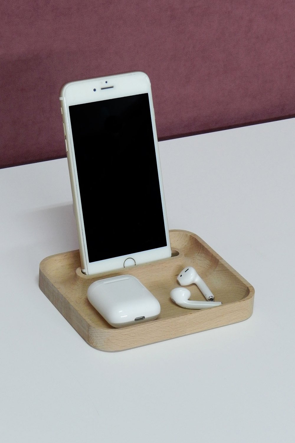 Fagus Wood-Nova Telefon Standı - Kayın-Telefon Tutucu-2-Milagron.com
