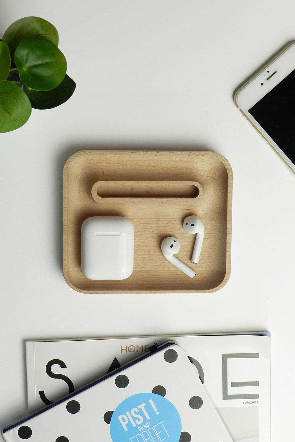 Fagus Wood-Nova Telefon Standı - Kayın-Telefon Tutucu-3-Milagron.com