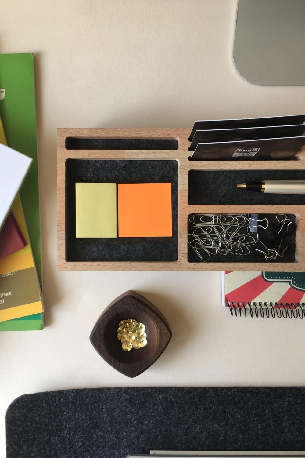 Fagus Wood-Sharpy Masa Düzenleyici (Füme)-Masaüstü Organizer-13-Milagron.com