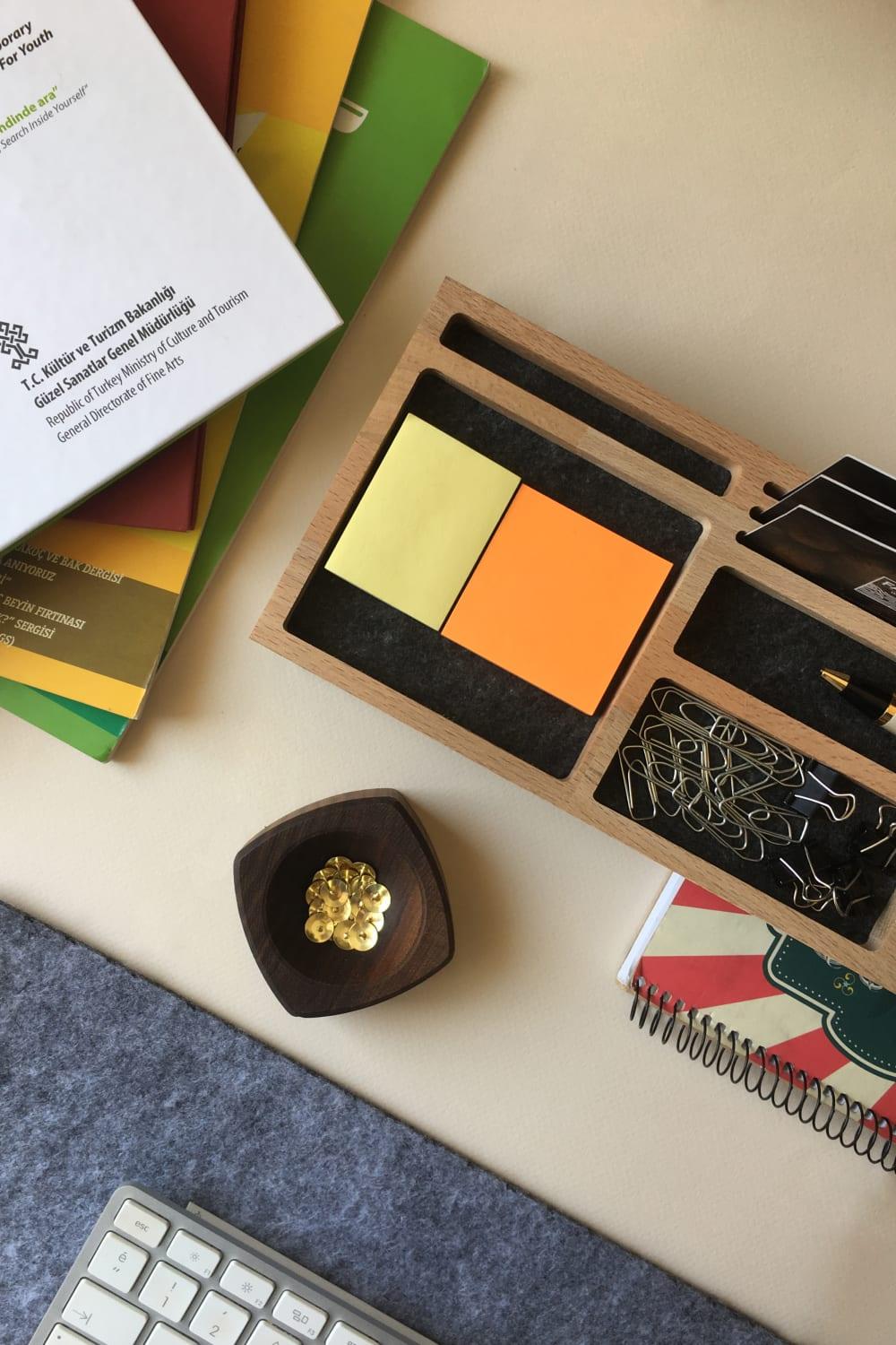 Fagus Wood-Sharpy Masa Düzenleyici (Füme)-Masaüstü Organizer-17-Milagron.com