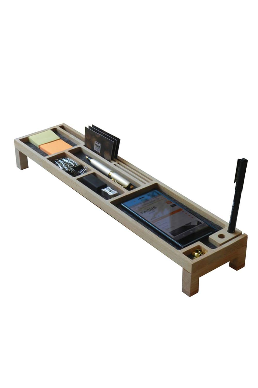 Fagus Wood-Sharpy Masa Düzenleyici (Füme)-Masaüstü Organizer-2-Milagron.com