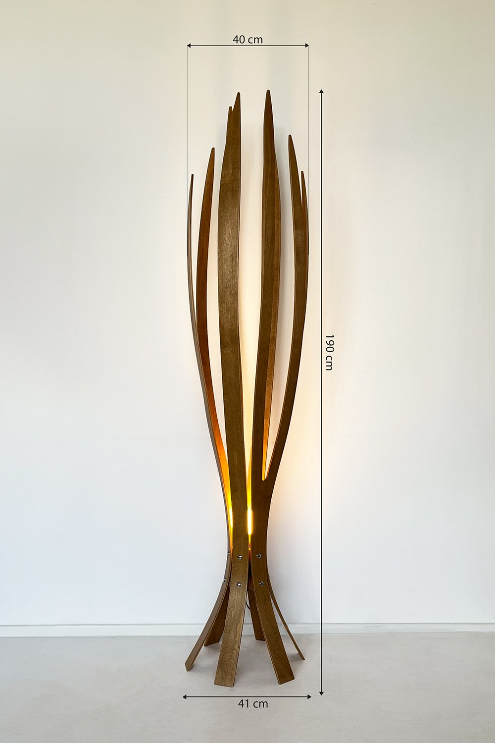 Fagus Wood-''hedra Lambader, İskandinav Tarzı Ahşap Lambader, Dekoratif Yer Lambası, Modern Salon Aydınlatma'' (meşe)-Lambader-3-Milagron.com