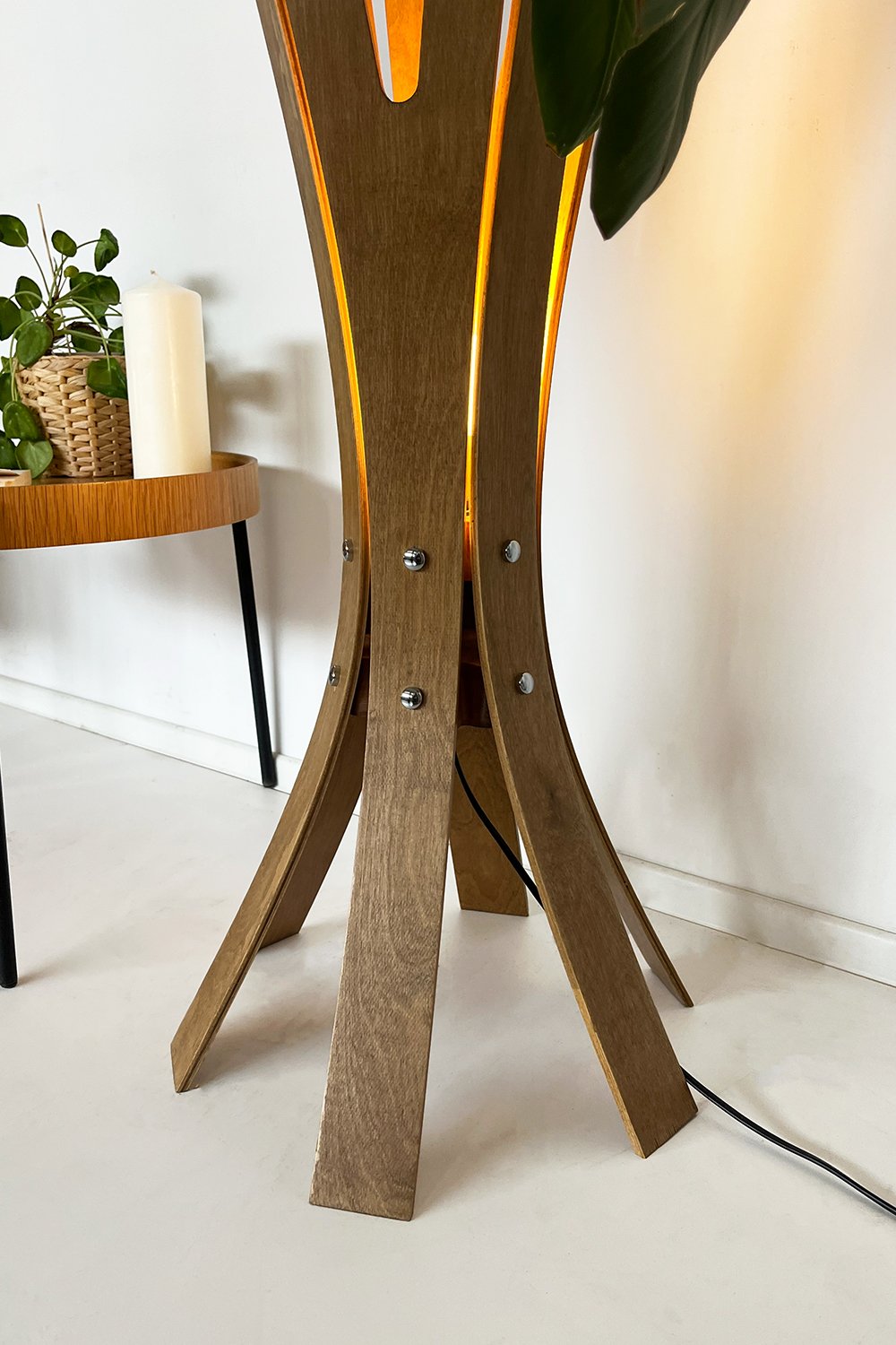 Fagus Wood-''hedra Lambader, İskandinav Tarzı Ahşap Lambader, Dekoratif Yer Lambası, Modern Salon Aydınlatma'' (meşe)-Lambader-4-Milagron.com