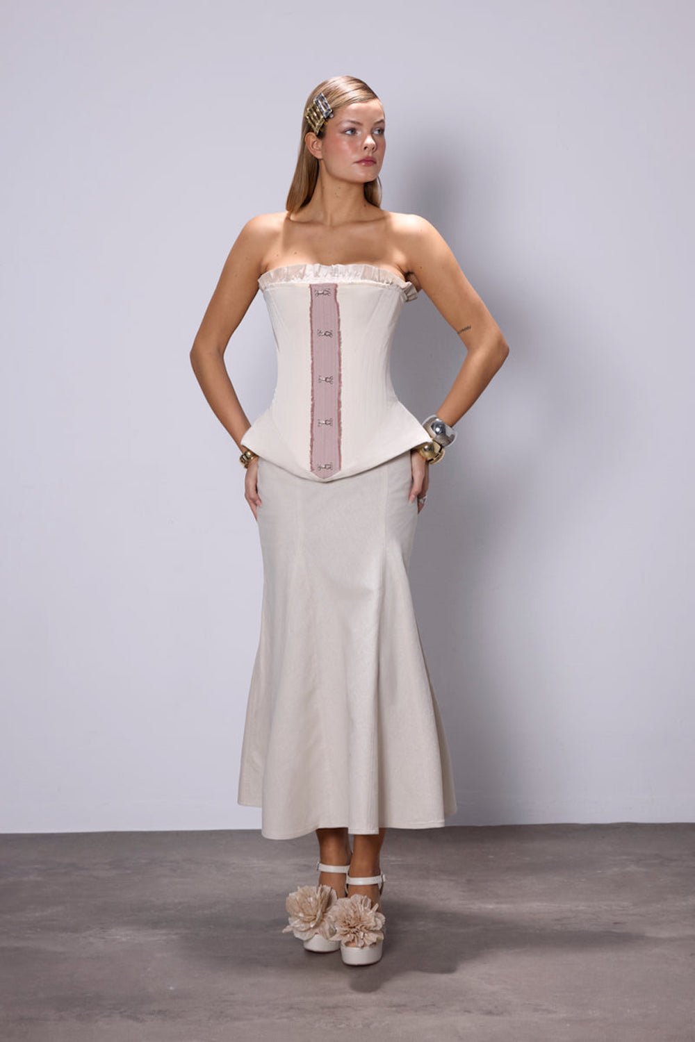 Fèe Muse-Ariel Bej Keten Etek-Etek-1-Milagron.com