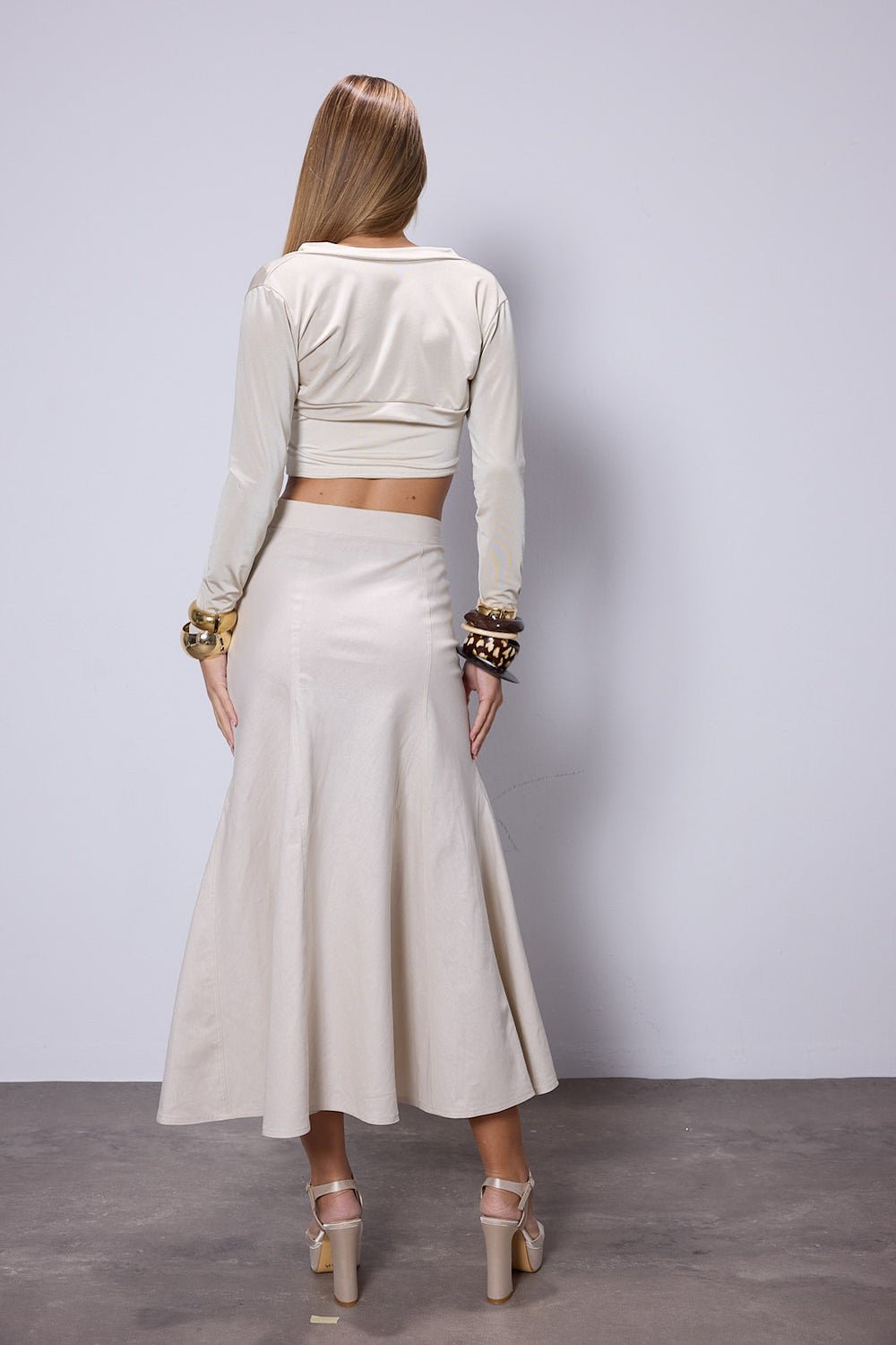 Fèe Muse-Ariel Bej Keten Etek-Etek-5-Milagron.com